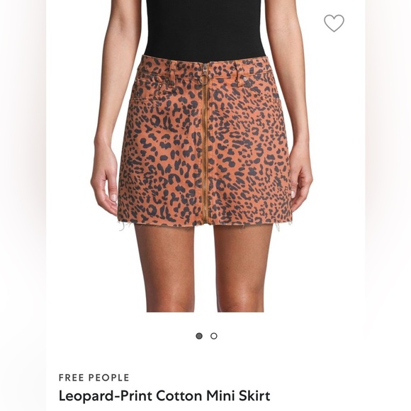 Free People We The Free Leopard Print Cotton Mini Skirt - Picture 12 of 12